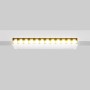 Spot LED linéaire orientable pour rail magnétique 48V- 12W - Blanc chaud 2800K - Puce OSRAM - UGR18 - Blanc