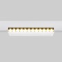 Spot LED linéaire orientable pour rail magnétique 48V- 12W - Blanc chaud 2800K - Puce OSRAM - UGR18 - Blanc