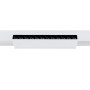 Spot LED linéaire orientable pour rail magnétique 48V- 12W - Blanc chaud 2800K - Puce OSRAM - UGR18 - Blanc