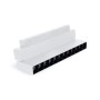 Spot LED linéaire orientable pour rail magnétique 48V- 12W - Blanc chaud 2800K - Puce OSRAM - UGR18 - Blanc
