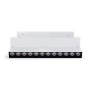 Spot LED linéaire orientable pour rail magnétique 48V- 12W - Blanc chaud 2800K - Puce OSRAM - UGR18 - Blanc