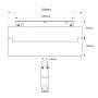 Spot LED linéaire orientable pour rail magnétique 48V- 12W - Blanc chaud 2800K - Puce OSRAM - UGR18 - Blanc