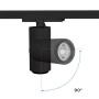 Projecteur LED pour rail triphasé 35W CCT réglable sur 3 températures de 3000-6000ºK - ZOOM 20º- 60º - CRI 90