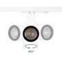 Projecteur LED pour rail triphasé 35W CCT réglable sur 3 températures de 3000-6000ºK - ZOOM 20º- 60º - CRI 90