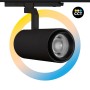 Projecteur LED pour rail triphasé 35W CCT réglable sur 3 températures de 3000-6000ºK - ZOOM 20º- 60º - CRI 90