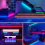 Ruban LED intelligent IC RGB 12V DC - 14,4 W/m -IP20 - 60 LED/m - Largeur 10mm - 5 mètres