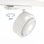 Projecteur LED circulaire pour rail triphasé 35W - ZOOM 15º- 45º - Blanc neutre 4000K - CRI 90