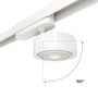 Projecteur LED circulaire pour rail triphasé 35W - ZOOM 15º- 45º - Blanc neutre 4000K - CRI 90