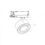 Projecteur LED circulaire pour rail triphasé 35W - ZOOM 15º- 45º - Blanc neutre 4000K - CRI 90