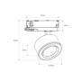 Projecteur LED circulaire pour rail triphasé 35W - ZOOM 15º- 45º - Blanc neutre 4000K - CRI 90