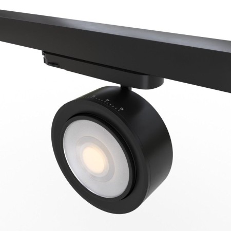 Projecteur LED circulaire pour rail triphasé 35W - ZOOM 15º- 45º - Blanc neutre 4000K - CRI 90