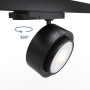Projecteur LED circulaire pour rail triphasé 35W - ZOOM 15º- 45º - Blanc neutre 4000K - CRI 90