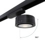 Projecteur LED circulaire pour rail triphasé 35W - ZOOM 15º- 45º - Blanc neutre 4000K - CRI 90