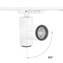 Projecteur LED pour rail monophasé 35W CCT réglable sur 3 températures différentes de 3000-6000ºK - ZOOM 20º- 60º - CRI 90