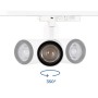 Projecteur LED pour rail monophasé 35W CCT réglable sur 3 températures différentes de 3000-6000ºK - ZOOM 20º- 60º - CRI 90
