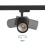 Projecteur LED pour rail triphasé 20W - CCT réglable sur 3 températures différentes de 3000-6000ºK - CRI90 - 1900 lm