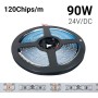 Ruban LED 24V DC - 18W/m - Couleurs - 10mm - IP20 - Rouleau de 5 mètres - 120ch/m