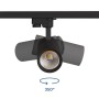 Projecteur LED pour rail monophasé 20W - CCT réglable sur 3 températures différentes de 3000-6000ºK - CRI 90 - 1800 lm