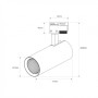 Projecteur LED pour rail monophasé 20W - CCT réglable sur 3 températures différentes de 3000-6000ºK - CRI 90 - 1800 lm