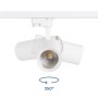Projecteur LED pour rail monophasé 20W - CCT réglable sur 3 températures différentes de 3000-6000ºK - CRI 90 - 1800 lm