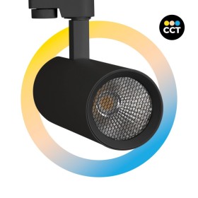 Projecteur LED pour rail monophasé 20W - CCT réglable sur 3 températures différentes de 3000-6000ºK - CRI 90 - 1800 lm