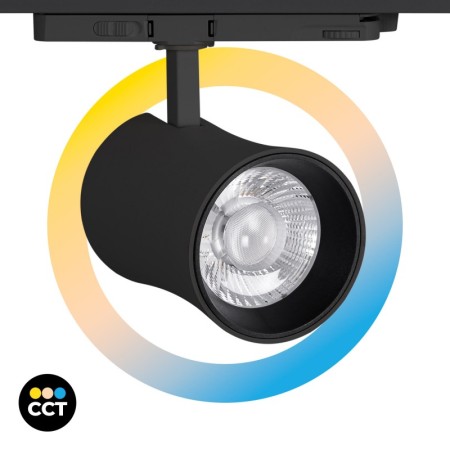 Spot LED architectural pour rail triphasé - CCT réglable sur 3 températures différentes de 3000-6000ºK - 40W CRI 90 - KGP Driver