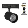 Spot LED architectural pour rail triphasé - CCT réglable sur 3 températures différentes de 3000-6000ºK - 40W CRI 90 - KGP Driver