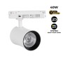 Spot LED architectural pour rail monophasé - CCT réglable sur 3 températures différentes de 3000-6000ºK - 40W - CRI 90
