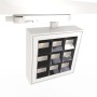 Spot LED carré pour rail triphasé - Puissance réglable : 12-40W - Blanc neutre 4000K - CRI90 - Angle 35° x 70°