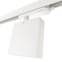 Spot LED carré pour rail triphasé - Puissance réglable : 12-40W - Blanc neutre 4000K - CRI90 - Angle 35° x 70°