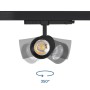 Spot LED architectural pour rail triphasé - CCT réglable sur 3 températures différentes de 3000-6000ºK - 20W CRI 90 - KGP Driver