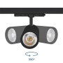 Projecteur LED pour rail triphasé - Puissance réglable : 30W/ 34W/ 38W - CCT réglable sur 3 températures de 3000-6000ºK - CRI 90