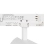 Projecteur LED pour rail triphasé - Puissance réglable : 30W/ 34W/ 38W - CCT réglable sur 3 températures de 3000-6000ºK - CRI 90
