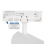 Projecteur LED pour rail triphasé - Puissance réglable : 30W/ 34W/ 38W - CCT réglable sur 3 températures de 3000-6000ºK - CRI 90