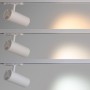 Projecteur LED pour rail triphasé - Puissance réglable : 30W/ 34W/ 38W - CCT réglable sur 3 températures de 3000-6000ºK - CRI 90