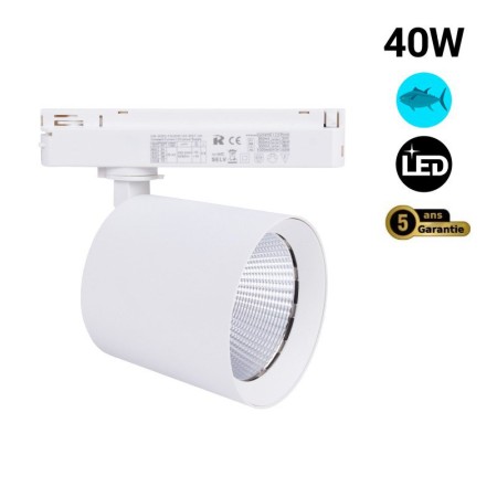 Spot LED 40W sur rail monophasé - Spécial Poissons et fruits de mer