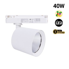 Spot LED 40W sur rail monophasé - Spécial Fruits et légumes