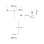 Spot LED à suspension sur rail magnétique 48V - CCT réglable sur 3 températures de 2700-6500ºK - 9W - RF 2.4GHz - Mi Light
