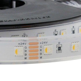 Ruban LED imperméable RGBWW 24V SMD 5050 96W IP67 5M