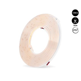 Ruban LED COB 24V DC - 12W/m - 10mm - IP67 - Rouleau de 5 mètres - Sécable tous les 5cm