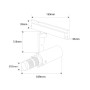 Projecteur LED découpe sur rail monophasé - 20W - 20º-35º - Blanc Chaud 3000K