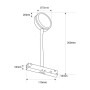 Luminaire LED sur rail magnétique 48V "SUNSET" 5W - Effet coucher de soleil - Lampe coucher de soleil - FLEX