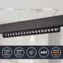 Spot LED linéaire orientable sur rail magnétique 48V - 18W - OSRAM chip - UGR18 - CRI90