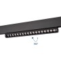 Spot LED linéaire orientable sur rail magnétique 48V - 18W - OSRAM chip - UGR18 - CRI90