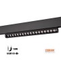 Spot LED linéaire orientable sur rail magnétique 48V - 18W - OSRAM chip - UGR18 - CRI90