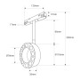 Luminaire LED sur rail magnétique circulaire 48V - Ø11,5cm - 12W - CRI90 - UGR18 - OSRAM