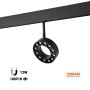 Luminaire LED sur rail magnétique circulaire 48V - Ø11,5cm - 12W - CRI90 - UGR18 - OSRAM