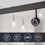 Luminaire LED circulaire sur rail magnétique 48V - Ø7cm - 6W - CRI90 - UGR18 - OSRAM