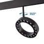 Luminaire LED circulaire sur rail magnétique 48V - Ø16cm - 18W - CRI90 - UGR18 - OSRAM
