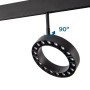Luminaire LED circulaire sur rail magnétique 48V - Ø16cm - 18W - CRI90 - UGR18 - OSRAM